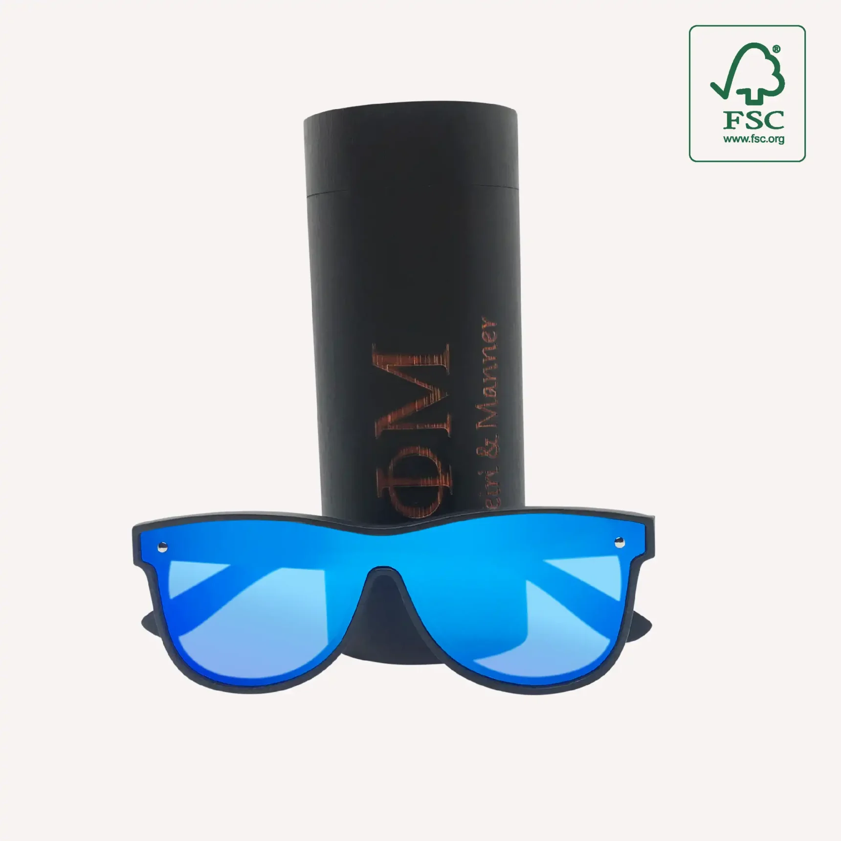 Lentes de Sol de Bambu para Hombre Eco Azul - Principal