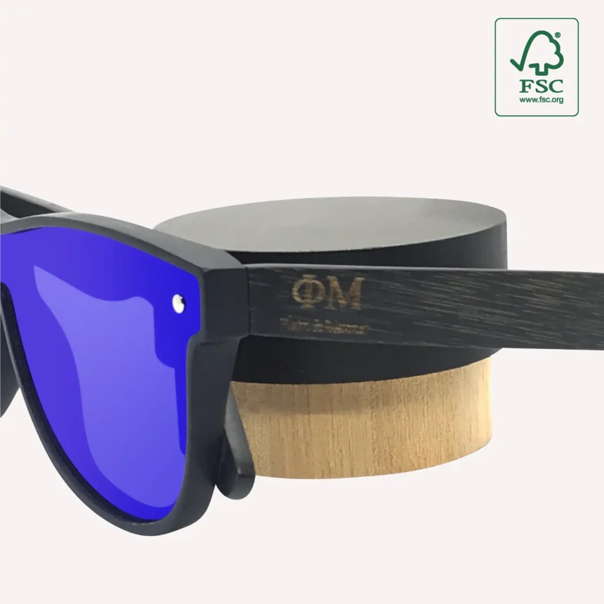 Lentes de Sol de Bambu para Hombre Eco_Azul_4